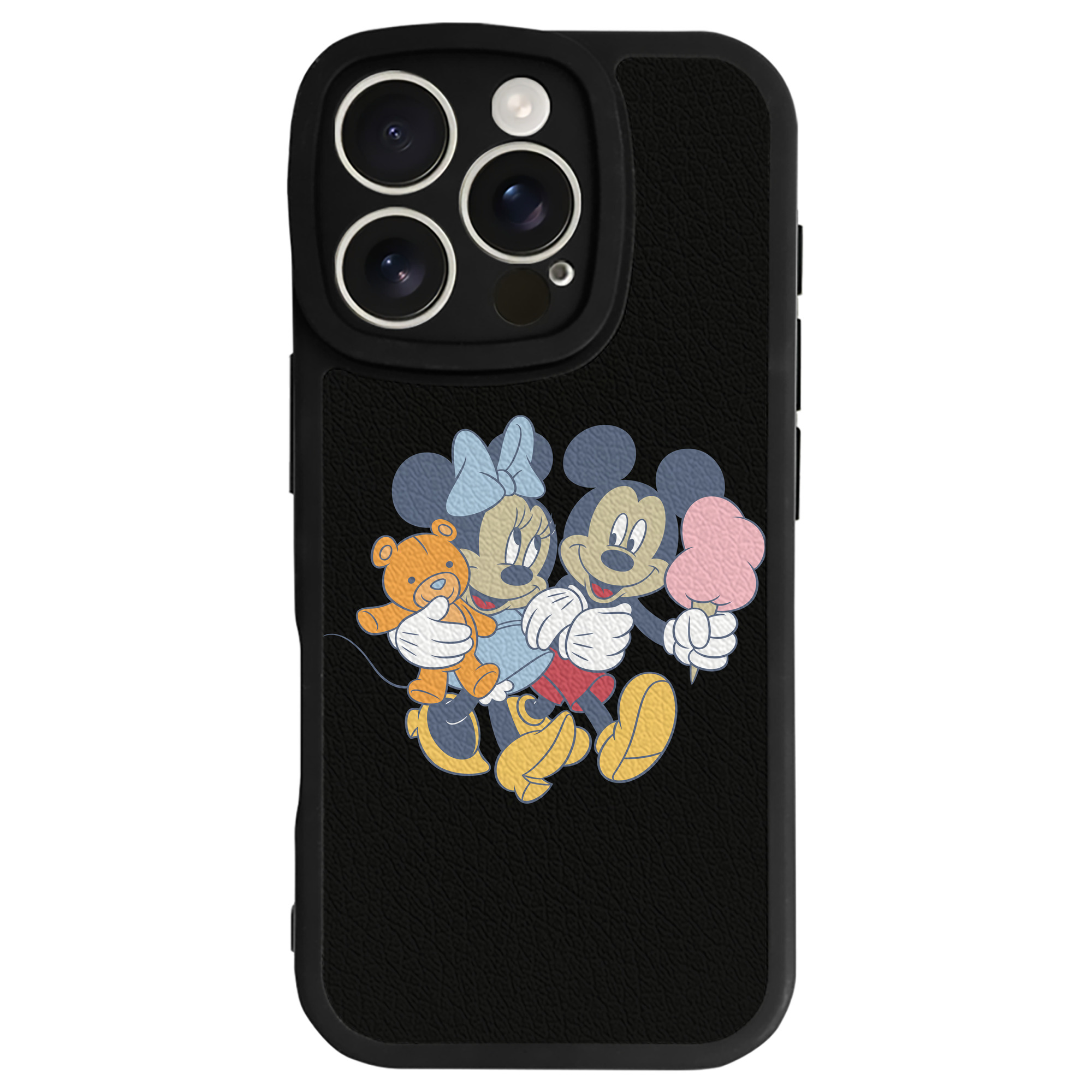 （画像用） ミッキーマウス Mickey Mouse 【iPhone 16シリーズ対応】シリコンスマホケース（レザー調） 材質：シリコン